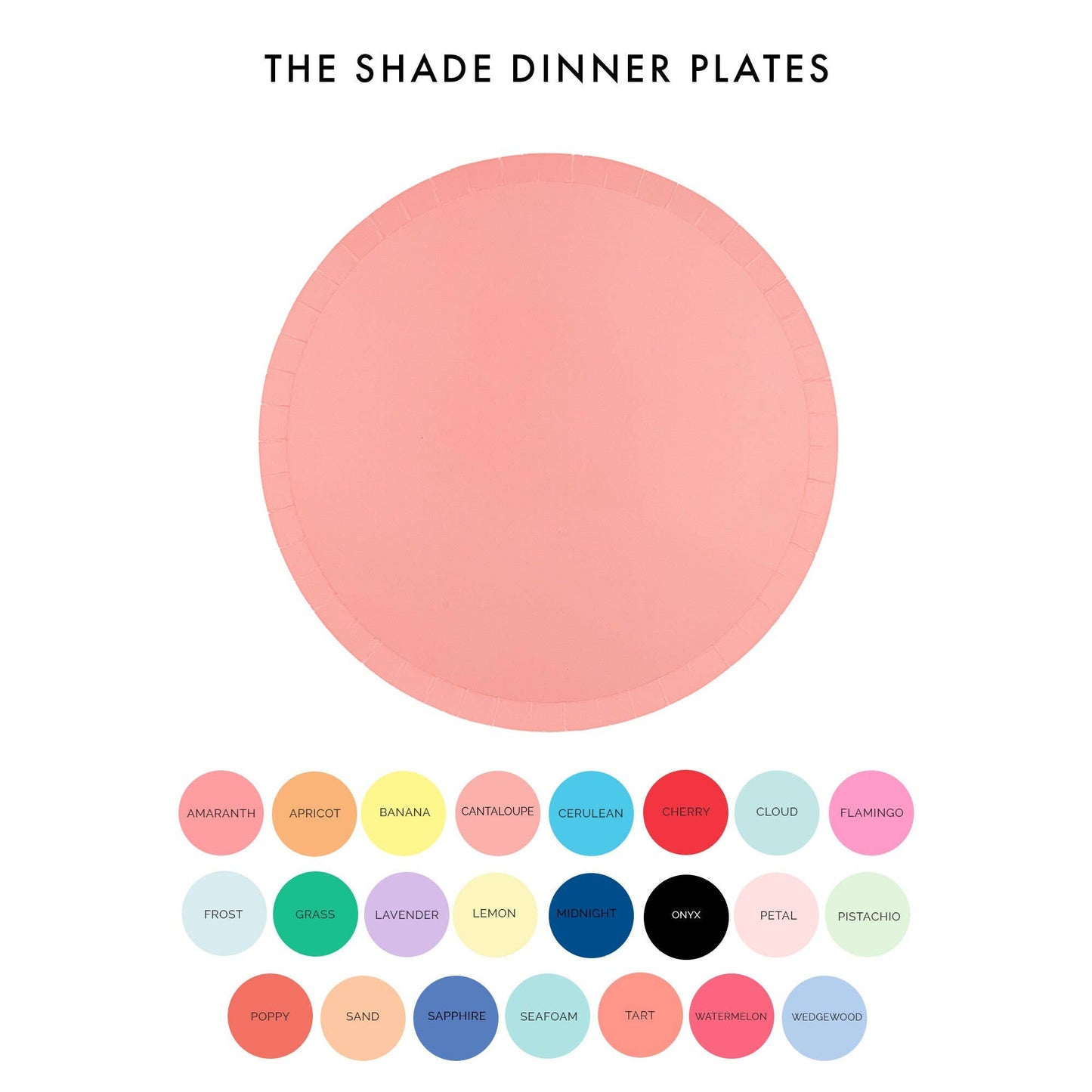 Shades Dessert Plates - 8 Pk. Watermelon